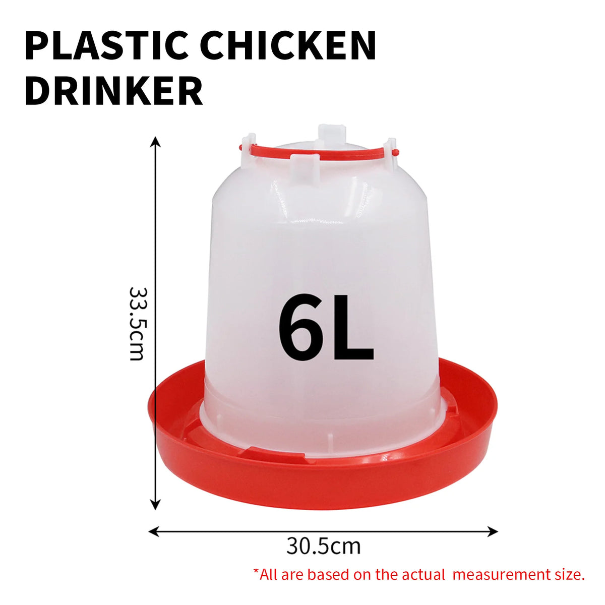 Abreuvoir automatique pour poulailler 6 L — seau à sortie contrôlée
