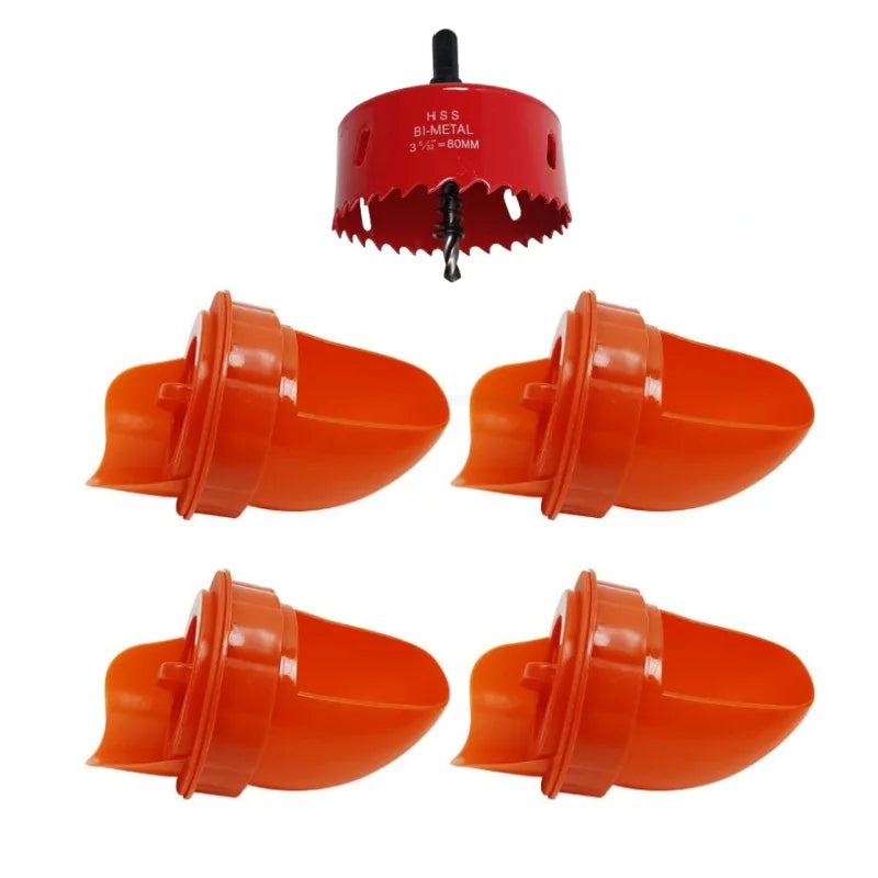 Kit de mangeoires à gravité anti-gaspillage pour seau — lot de 4