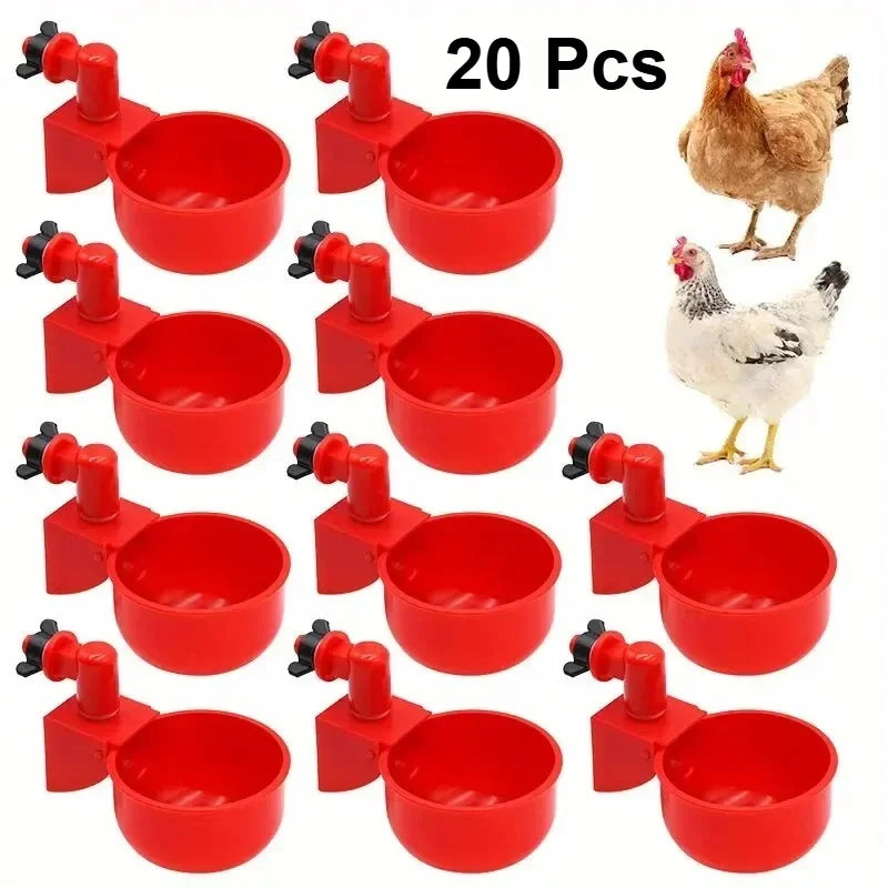 Abreuvoirs automatiques pour poules — coupelles à flotteur, lot de 20