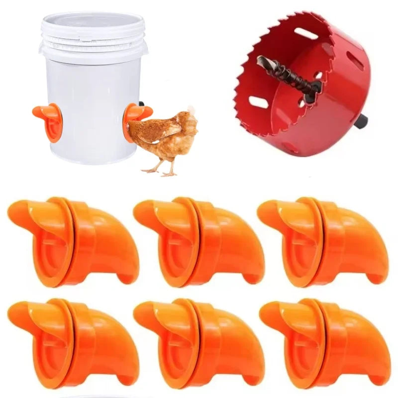 Kit de mangeoires à gravité anti-gaspillage pour seau — lot de 4