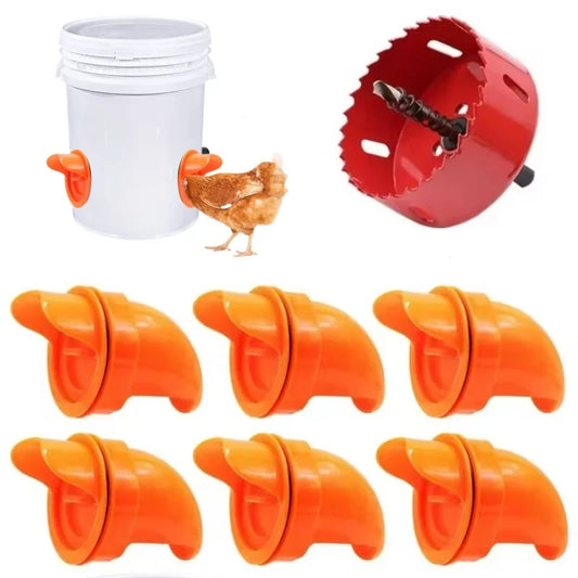 Kit de mangeoires à gravité anti-gaspillage pour seau — lot de 4
