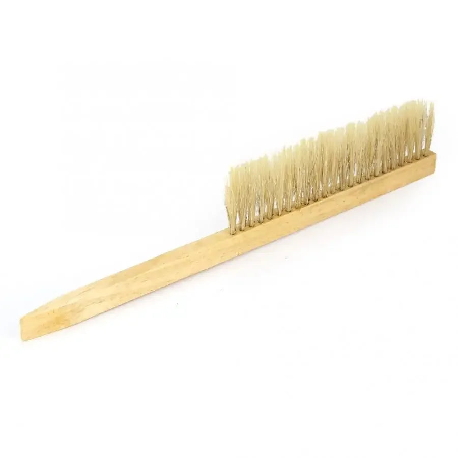 Brosse à abeilles en crin de cheval — deux rangées, manche bois