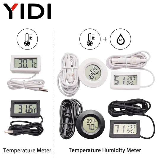 Thermomètre hygromètre numérique à sonde pour couveuse