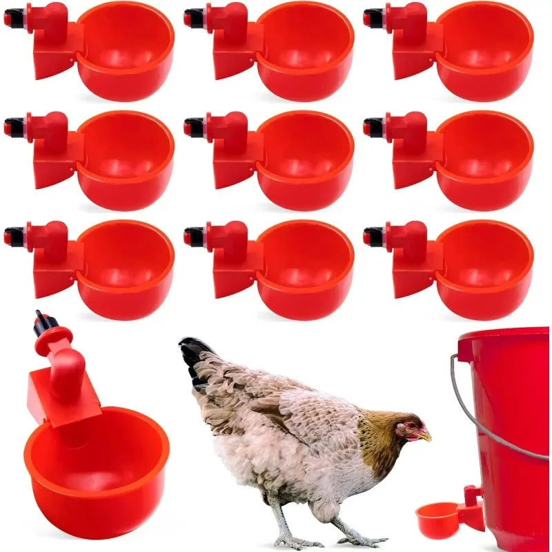 Abreuvoirs automatiques pour poules — coupelles à flotteur, lot de 20