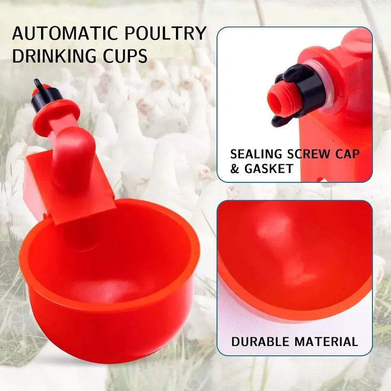 Abreuvoirs automatiques pour poules — coupelles à flotteur, lot de 20